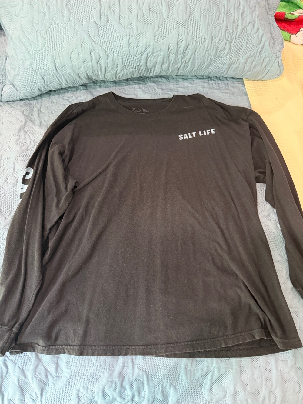 Salt Life Men's Long Sleeve Black Performance Tee XXL 2XL